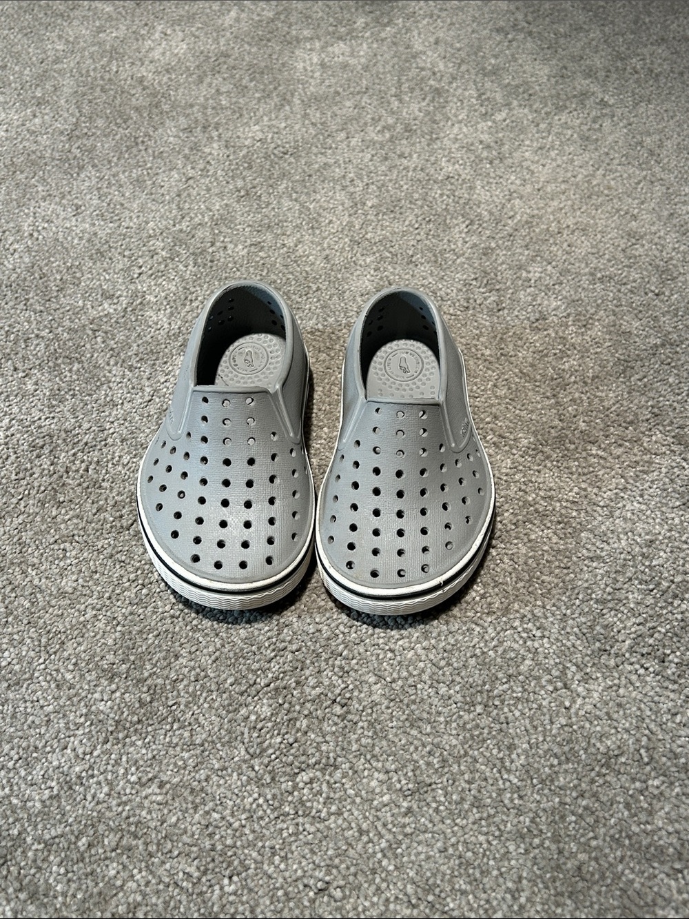 Native Shoes Light Gray Slip-On Kids Clogs